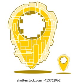 City Map marker. EPS 8