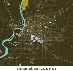 City map Memphis, Tennessee US,