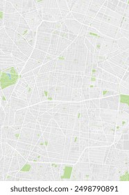 City map Mexico City, color detailed plan, vector illustration