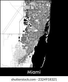 City Map Miami United States North America vector illustration