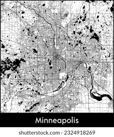 City Map Minneapolis United States North America vector illustration