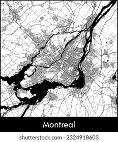 City Map Montreal Canada North America vector illustration