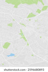 City map Nairobi, color detailed plan, vector illustration