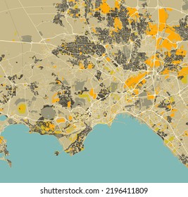 City map of Naples, Italy