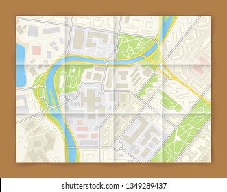 City map navigation banner, point marker background, simple vector drawing city plan GPS navigation, itinerary destination arrow paper city map banner. Route delivery check point infographic banner