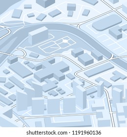City map navigation, color paper design background, vector drawing schema, 3D simple city plan GPS navigation on paper city map. Route of delivery check point graphic