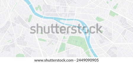 Similar – Image, Stock Photo Top view of city road with car traffic