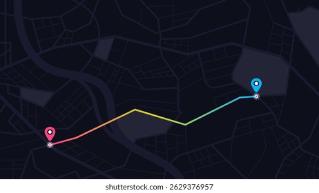 City map navigation interface GPS navigator screen vector illustration