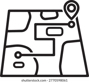 City Map Navigation Route Icon