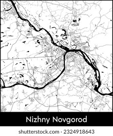 City Map Nizhny Novgorod Russia Europe vector illustration