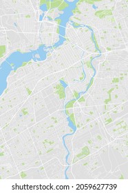 City map Ottawa, color detailed plan, vector illustration