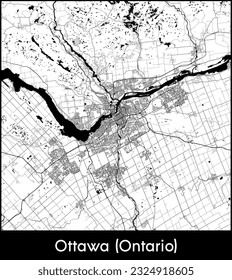 City Map Ottawa (Ontario) Canada North America vector illustration