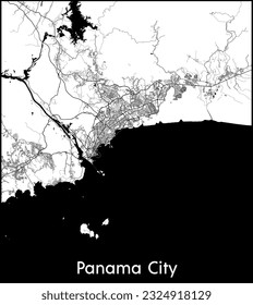 City Map Panama City Panama North America vector illustration