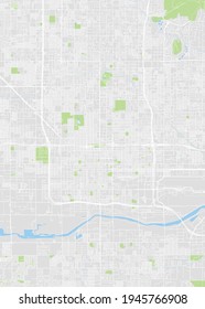 City map Phoenix, color detailed plan, vector illustration