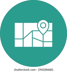 Stadt, Karte, Pin-Symbol, Vektorbild. Kann auch für die Navigation verwendet werden. Geeignet für den Einsatz in Web-Apps, mobilen Apps und Printmedien.