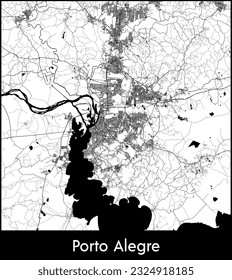 City Map Porto Alegre Brazil South America vector illustration