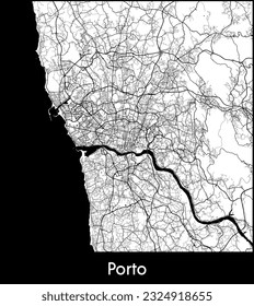 Premium Vector  Porto map district of portugal vector illustration