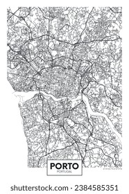 Premium Vector  Porto portugal city map in retro style. outline