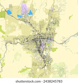 Stadtplan von Reno, Nevada, USA