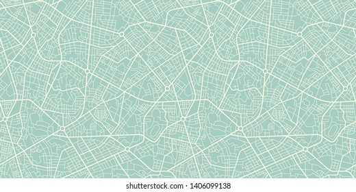 City Map in Retro Style. Outline Map. Seamless Texture. Vector Illustration