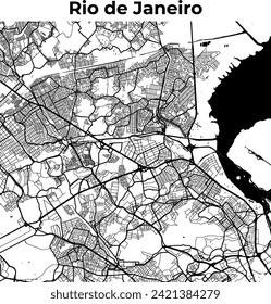 City Map of Rio de Janeiro, Cartography Map, Street Layout Map