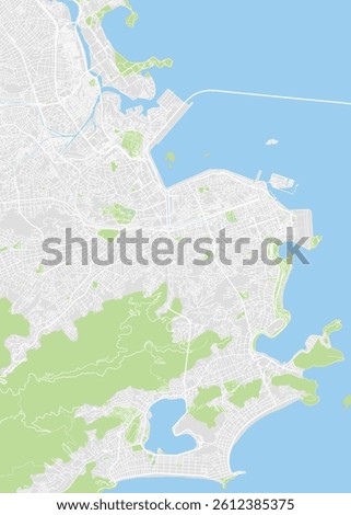 City map Rio de Janeiro, color detailed plan, vector illustration
