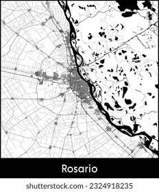 City Map Rosario Argentina South America vector illustration