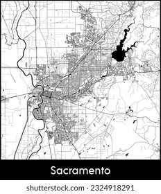 City Map Sacramento United States North America vector illustration