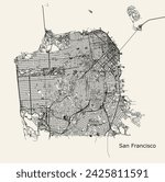 City map of San Francisco, USA