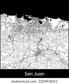 City Map San Juan Puerto Rico North America vector illustration