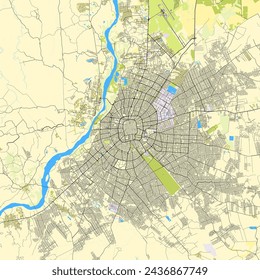 City map of Santa Cruz de la Sierra, Bolivia