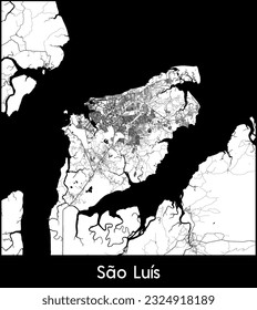 City Map Sao Luis Brazil South America vector illustration