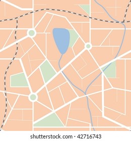 City map. Seamless pattern.