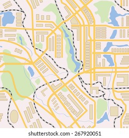 City map seamless pattern. Vector illustration