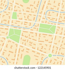 City map - seamless vector wallpaper