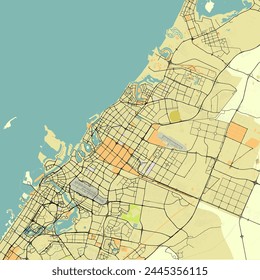 City map of Sharjah United Arab Emirates