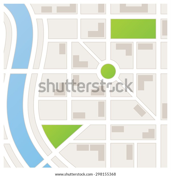 City Map Showing Roads Buildings Stock Vector (Royalty Free) 298155368