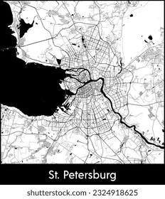 City Map St. Petersburg Russia Europe vector illustration