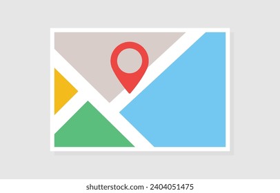 Mapa de la ciudad. Icono plano de mapa urbano