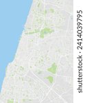 City map Tel Aviv, color detailed plan, vector illustration