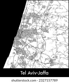 City Map Tel Aviv-Jaffa Israel Asia vector illustration