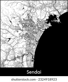 City Map Tokyo Japan Asia vector illustration