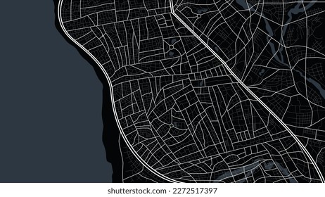 Stadtplan. Draufsicht auf die Stadtplan der Nacht. Straße und Autobahn mit U-Bahn-Karte. Stadtstraße 