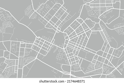 City Map. Town Streets. Downtown Gps Navigation Plan. Abstract Transportation Scheme. Drawing Scheme Town, White Line Road On Gray Background. Urban Pattern Texture. Vector