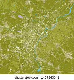 City map of Turin, Italy