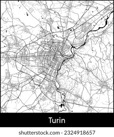 City Map Turin Italy Europe vector illustration