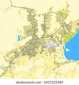 City map of Valencia, Carabobo, Venezuela