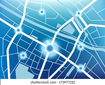 city map, Vector illustration