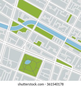 City Map. Vector Illustration 