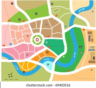 City map vector illustration